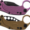 Navaja Reate Knives EXO-K Button Lock Purple Black EXO-K PURPLE BLACK PVD