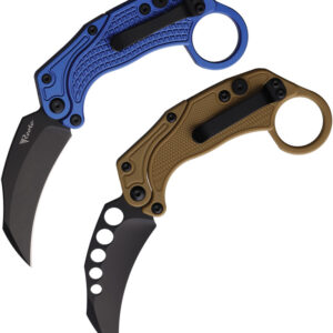 Navaja Reate Knives EXO-K Button Lock Blue Black EXO-K BLUE BLACK PVD