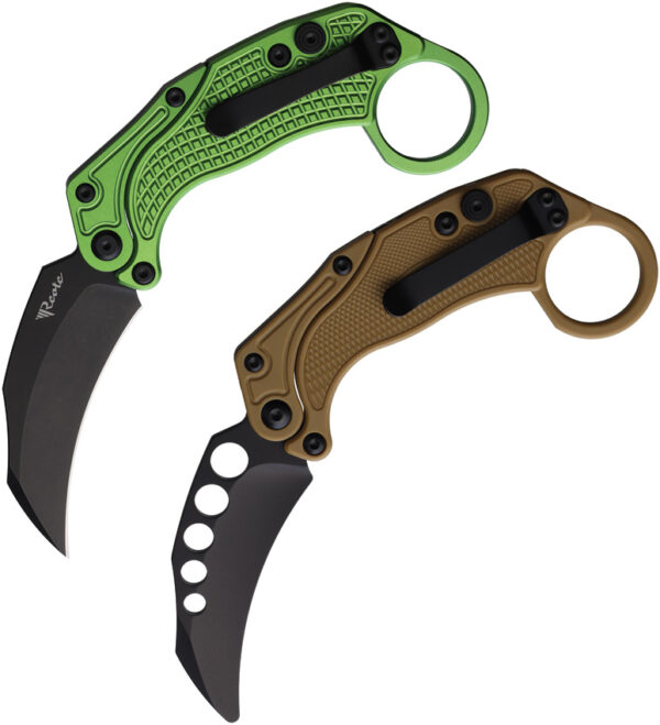 Navaja Reate Knives EXO-K Button Lock Green EXO-K OXI GREEN BLK PVD