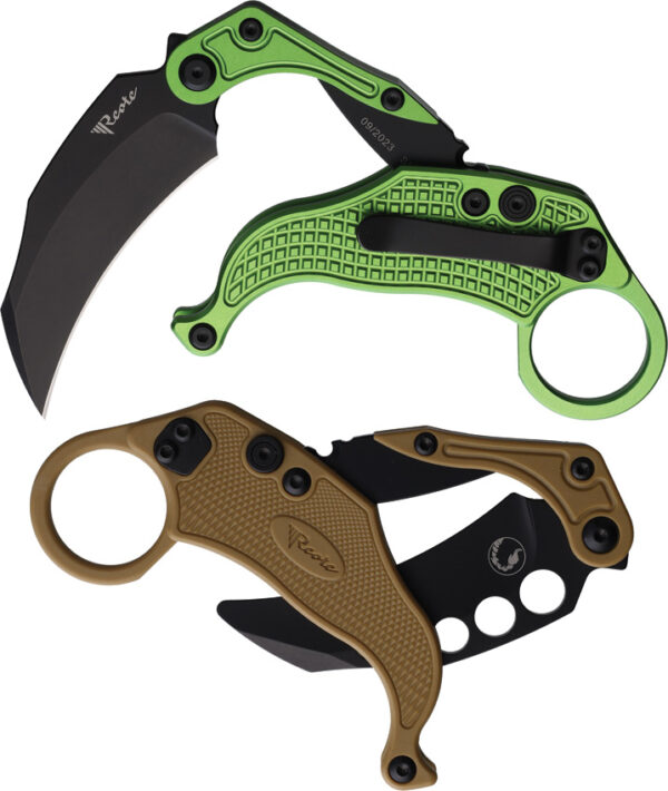 Navaja Reate Knives EXO-K Button Lock Green EXO-K OXI GREEN BLK PVD