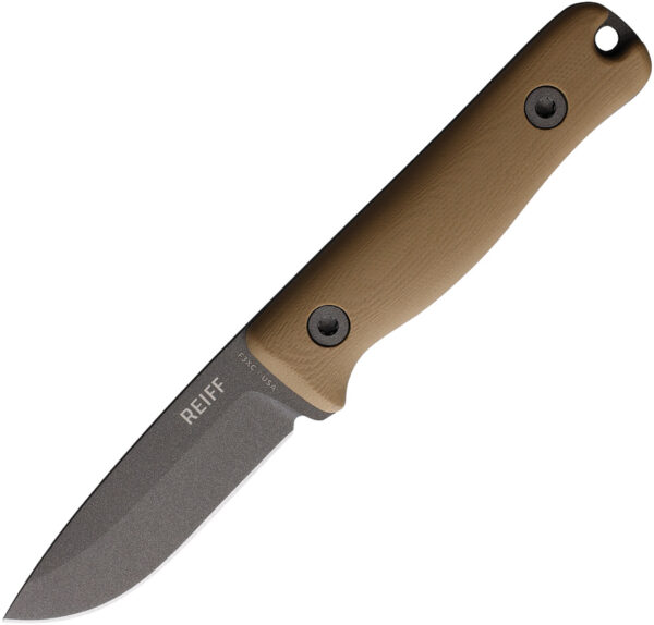 Cuchillo Reiff Knives F3 XC Fixed Blade Tan Lthr F3013CTGBRCR