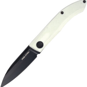 RS7051BW-1.jpg Navaja Real Steel Stella Folder Black/White 7051BW