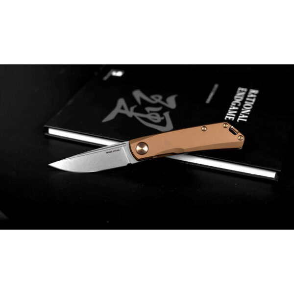Navaja Real Steel Luna Eco Framelock Bronze 7084