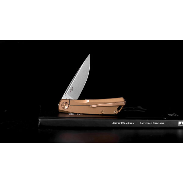 Navaja Real Steel Luna Eco Framelock Bronze 7084