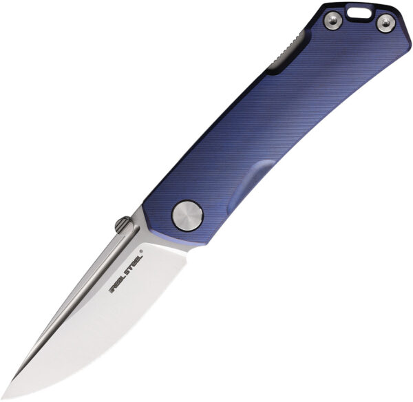 Navaja Real Steel Luna Maius Lockback Blue 7093