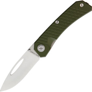 Navaja Real Steel Akuma Linerlock Olive Green 9112