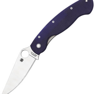 SC36GPDBL-1.jpg Navaja Spyderco Military Model Dark Blue C36GPDBL