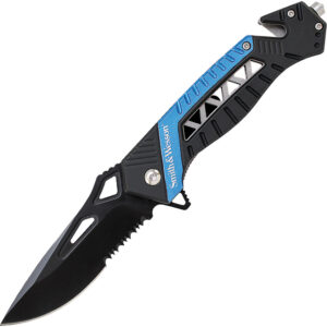 Navaja Smith & Wesson Rescue Linerlock Blue SW608BLS