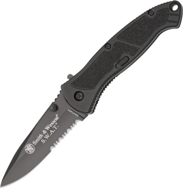 Navaja Smith & Wesson Black SWAT Linerlock A/O SWATMBS