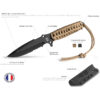 Cuchillo TB Outdoor Survival Fixed Blade Black 11060001