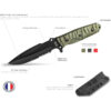 Cuchillo TB Outdoor Survival Fixed Blade Black 11060009