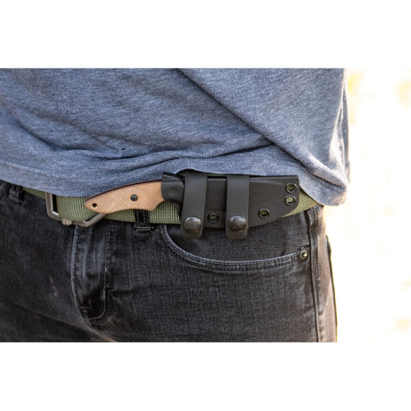 Cuchillo TOPS 3 Pointer Tan Canvas Micarta 3PR02