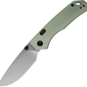 VOSA1602-1.jpg Navaja Vosteed Marten Top Linerlock Green A1602