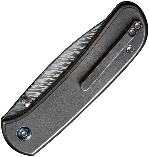 Navaja We Knife Co Ltd Qubit Button Lock Damasteel WE22030F-DS1