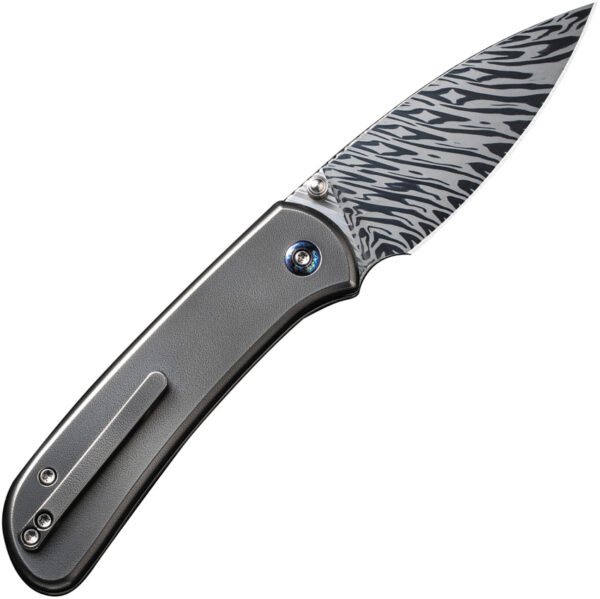 Navaja We Knife Co Ltd Qubit Button Lock Damasteel WE22030F-DS1