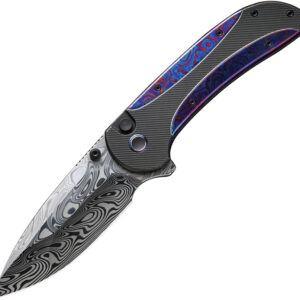 WE23031DS1-1.jpg Navaja We Knife Co Ltd Zizzit Button Lock Timascus WE23031-DS1