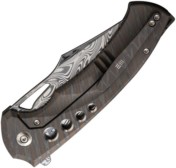 Navaja We Knife Co Ltd Swiftfin Framelock Damasteel WE23051-DS1